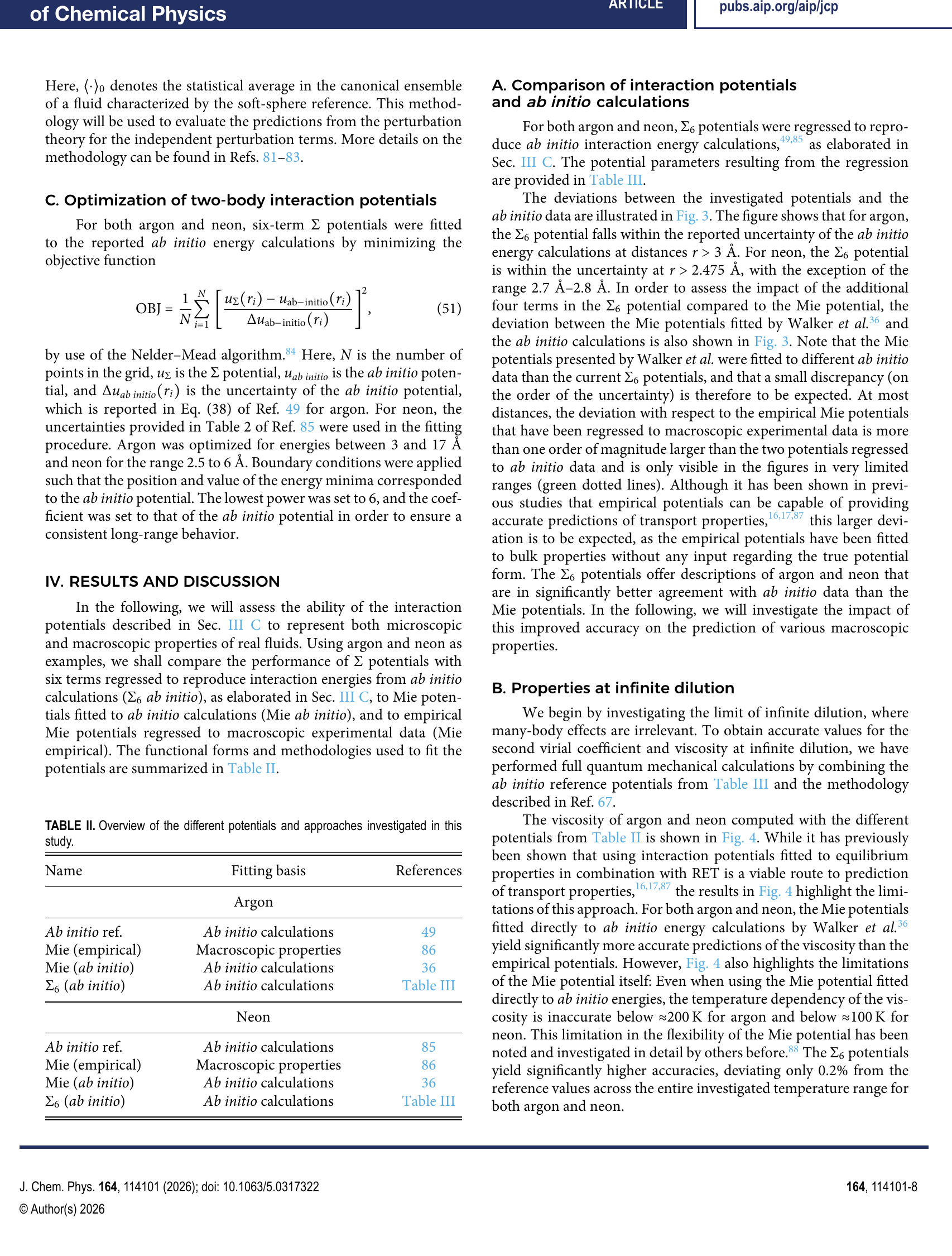 Potential comparison and viscosity